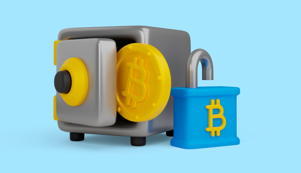 Crypto safe illustration